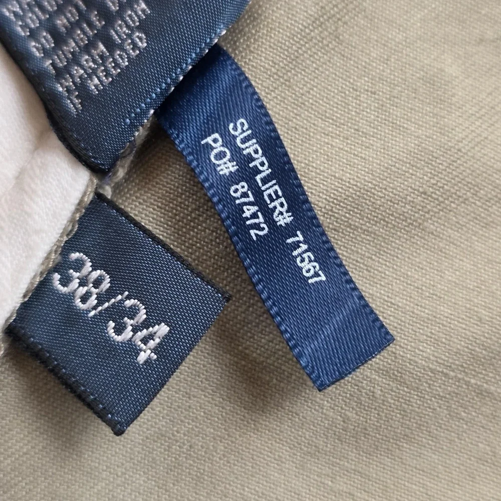 Polo Ralph Lauren Prospect Pants Mens 38x31 Beige Chino 100% Cotton Casual Khaki